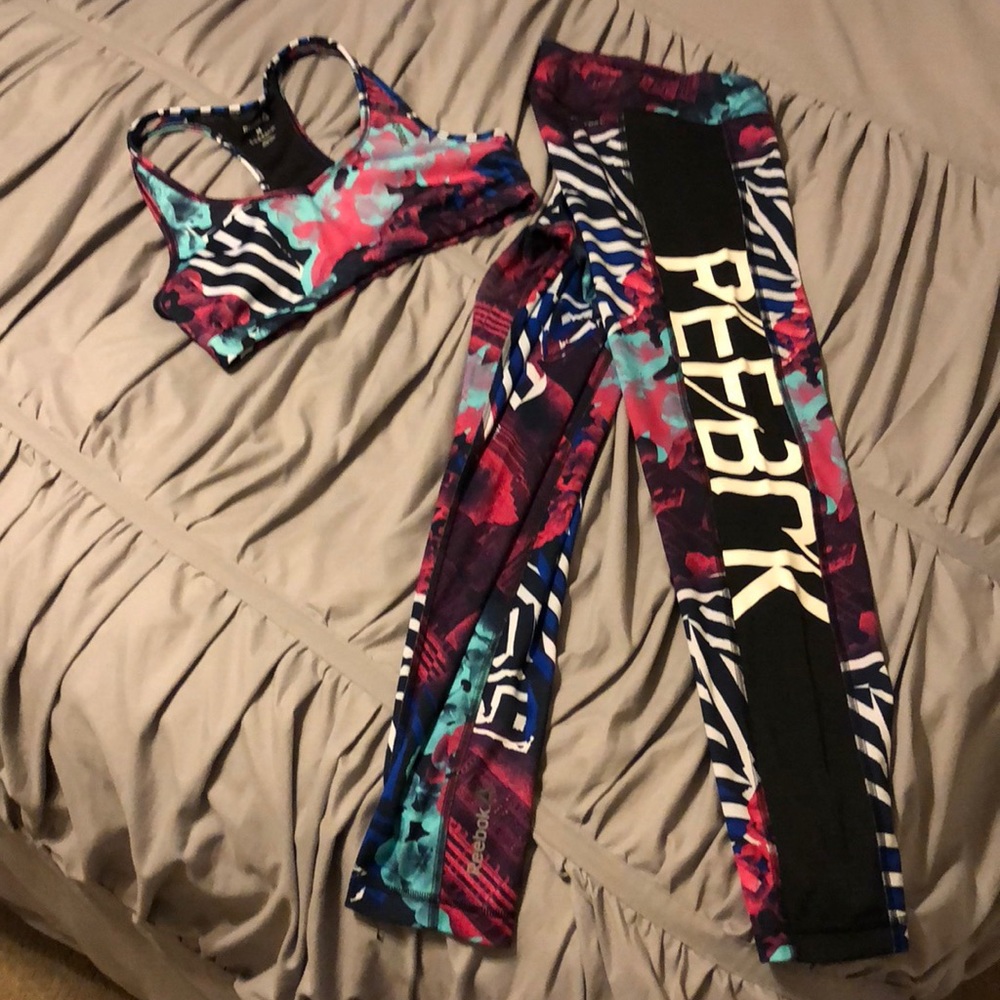 Reebok matching leggings & sports bra set